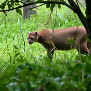 Florida panther habitat threatened by expanding urban landscape.