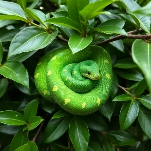 "Tampa Aquarium's Emerald Tree Boa on December Magazine Cover"