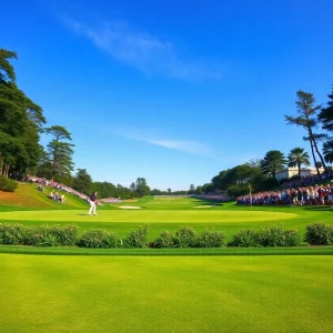 View of Augusta National Golf Club during spring