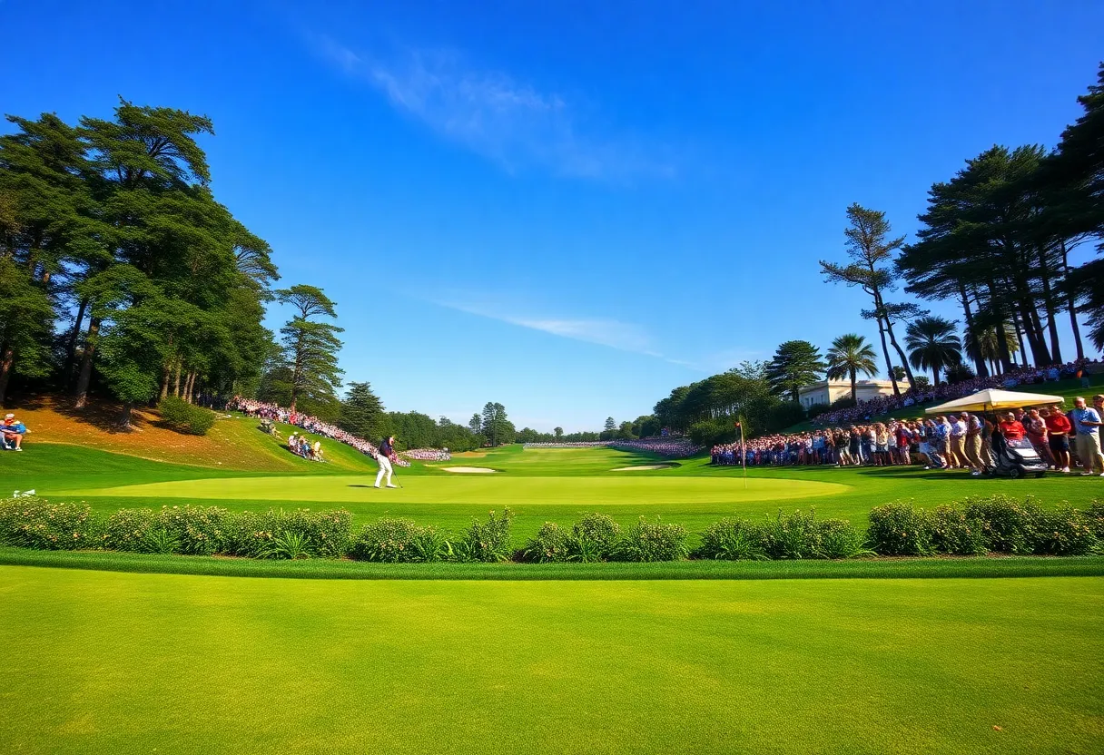 View of Augusta National Golf Club during spring