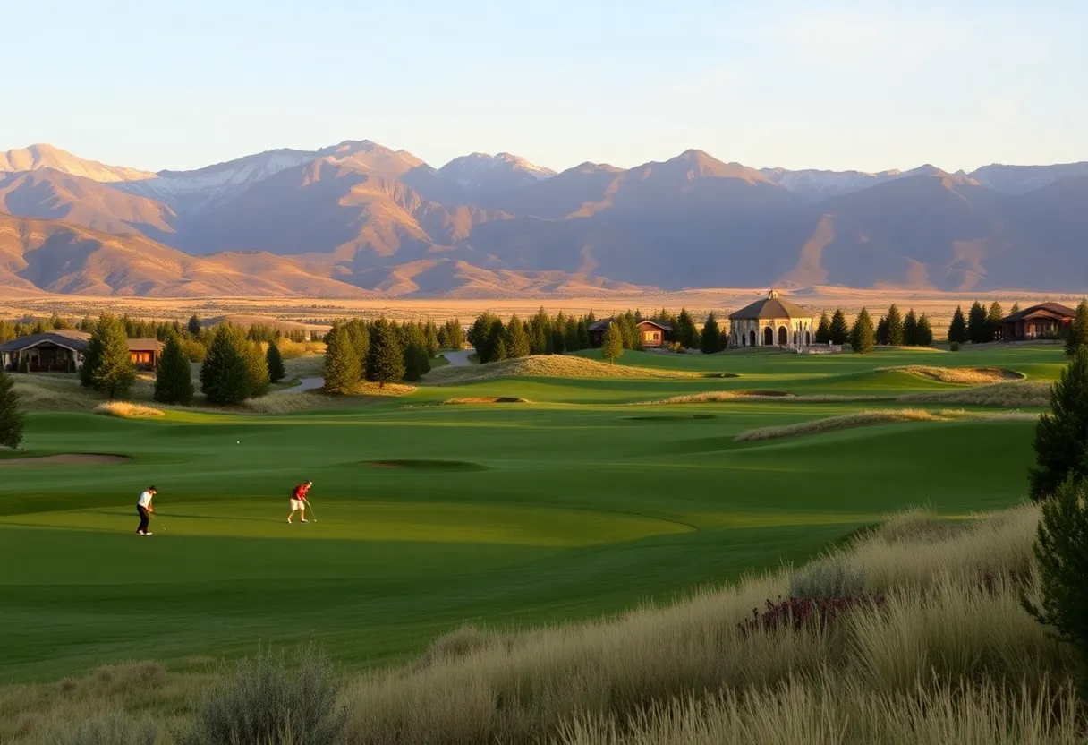 Scenic view of The Club at Cordillera golf course in Edwards, Colorado.