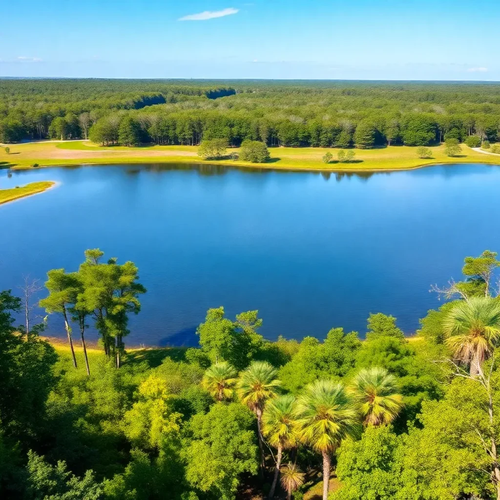 A peaceful Florida state park with trees and a hiking trail