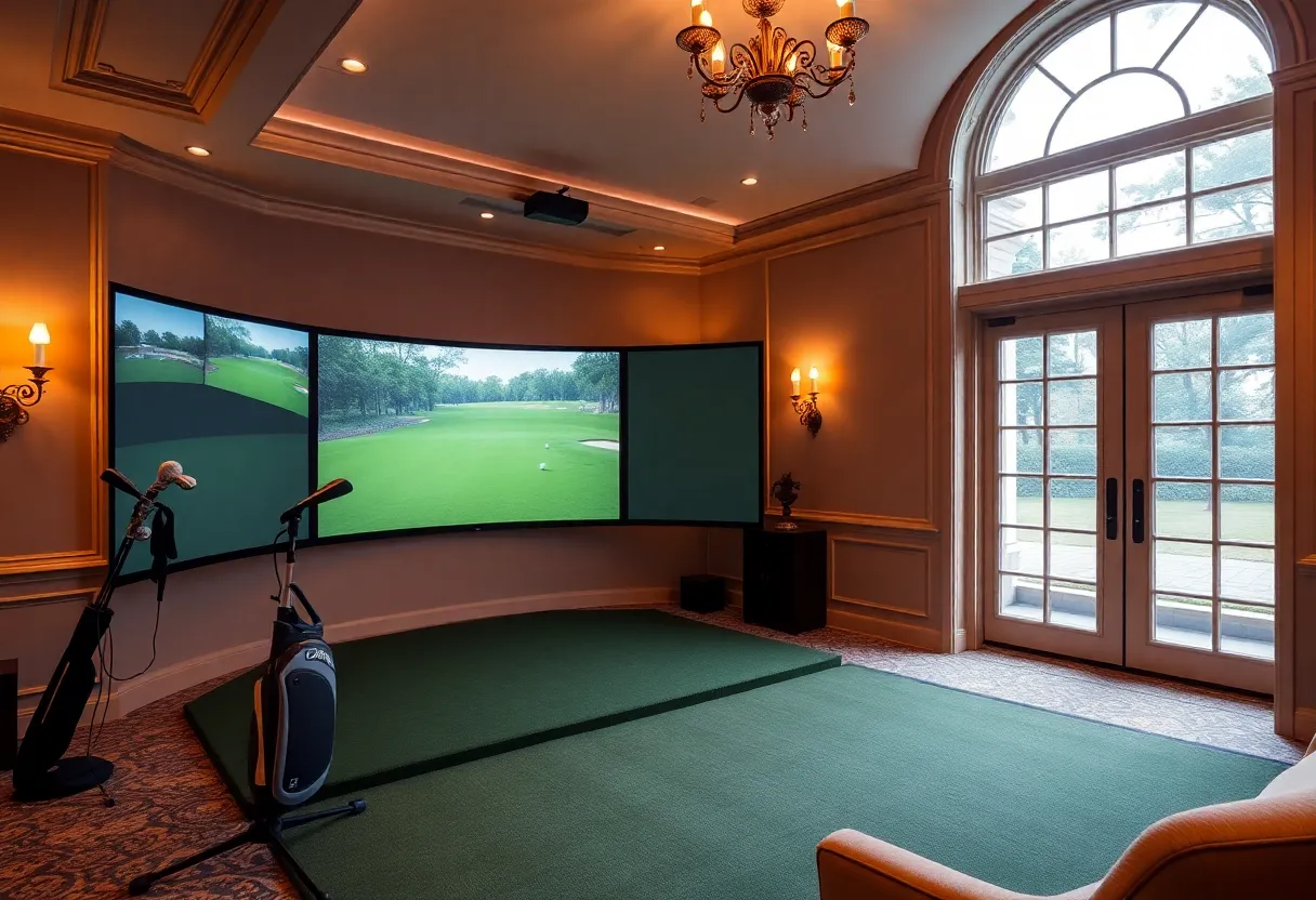 Luxurious golf simulator installed in Governor's Mansion gym