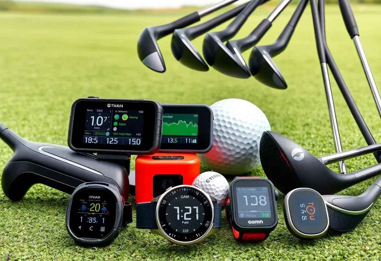 Display of golf gear for holiday shopping