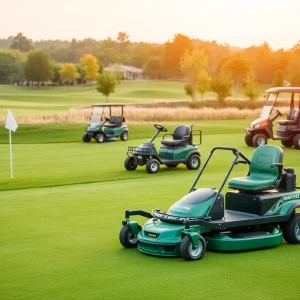 Image of a modern golf course showcasing high-tech equipment