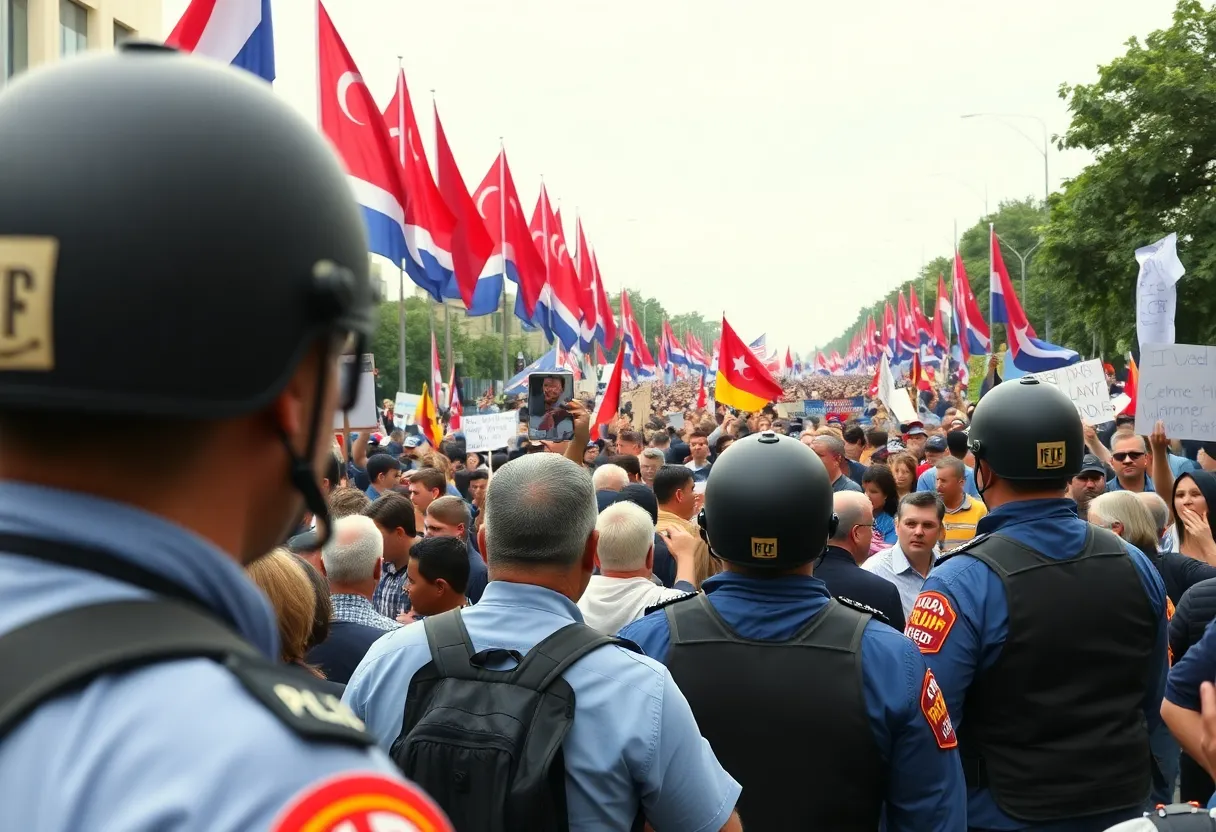 Crowd in panic during Trump's rally