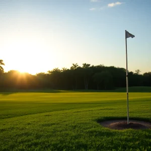 A golf course in Sarasota with a tribute to Frederick J. Fox