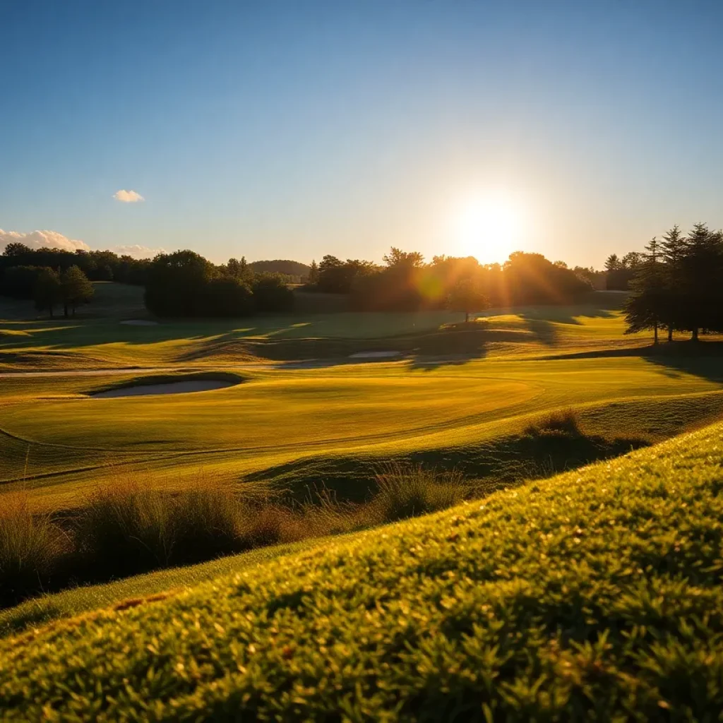 Close-up of a beautiful golf course