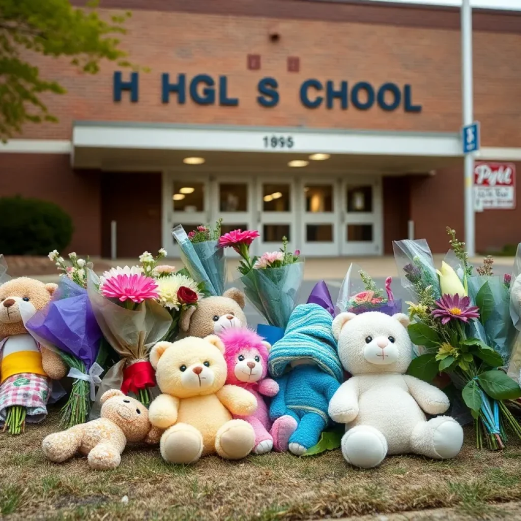 Memorial Outside Antioch High School