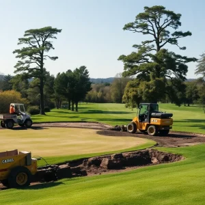 Workers restoring the Upper Course at Baltusrol Golf Club