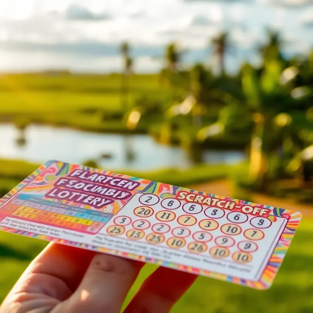 Scratch-off lottery ticket from Florida with colorful graphics