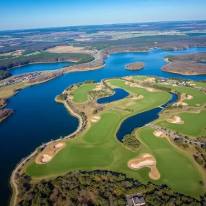 Scenic view of a golf course in Branson, Missouri