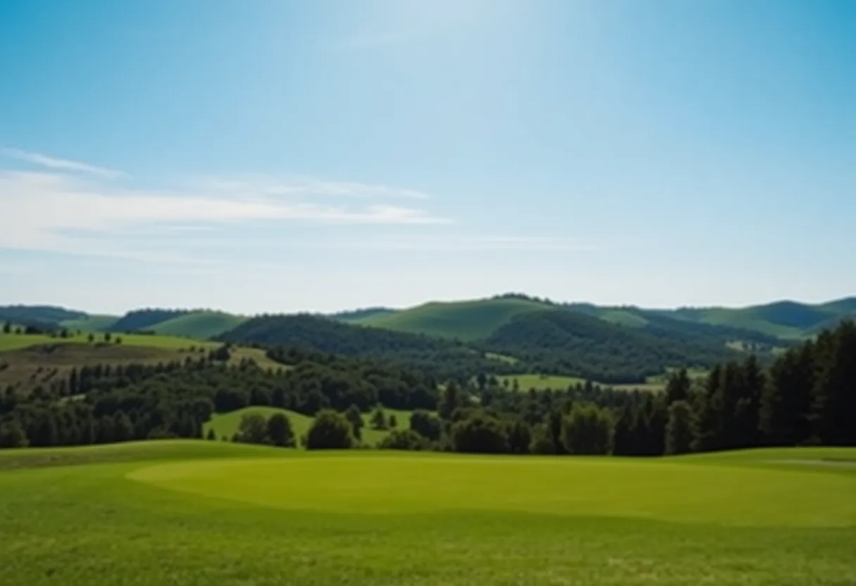 Scenic view of a golf course in Branson, Missouri