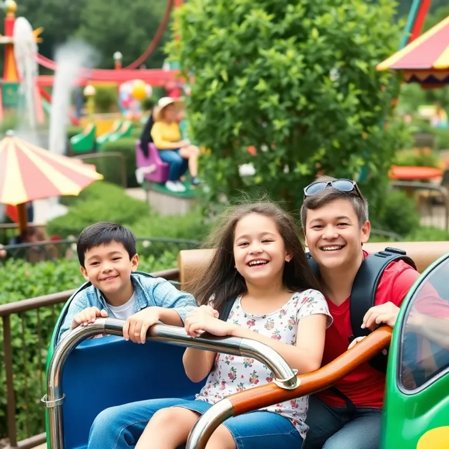 Families enjoying new attractions at Busch Gardens