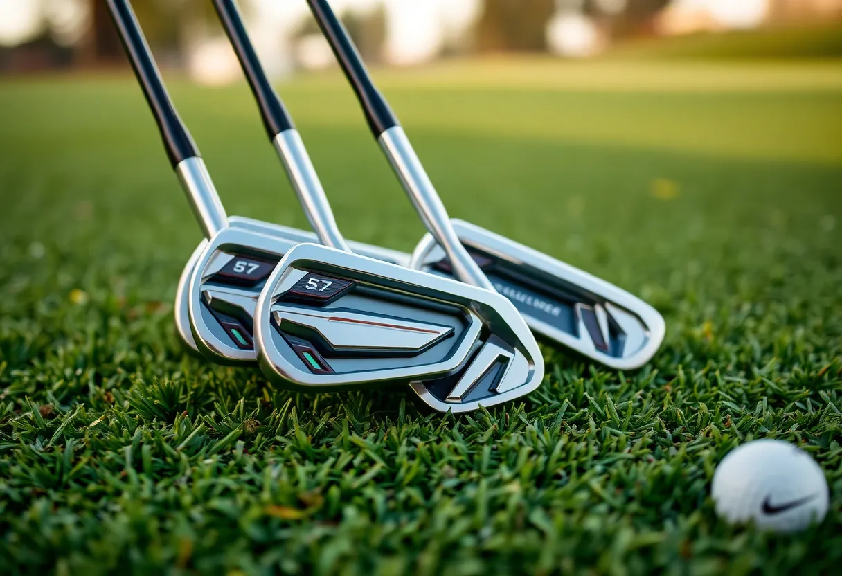 Four models of Callaway Elyte family irons with advanced technology