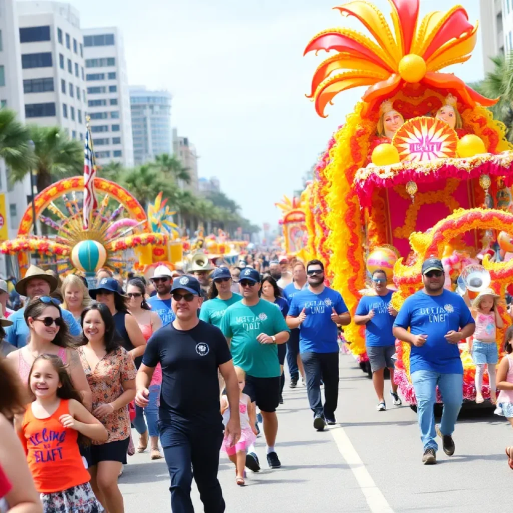 Families enjoying the Children's Gasparilla Parade in Tampa