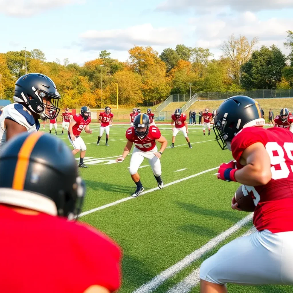 FAMU Football team training on the field