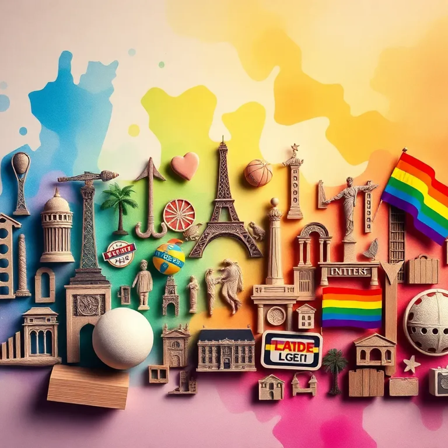 Conceptual image representing LGBTQ tourism and inclusivity in Florida