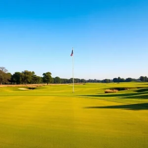 Golf course affected by wildfires during the Genesis Invitational