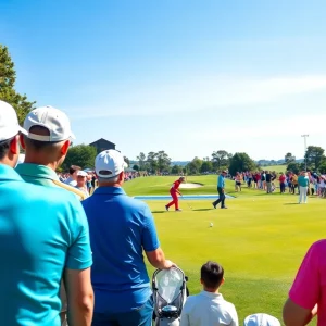 International golf course with diverse players