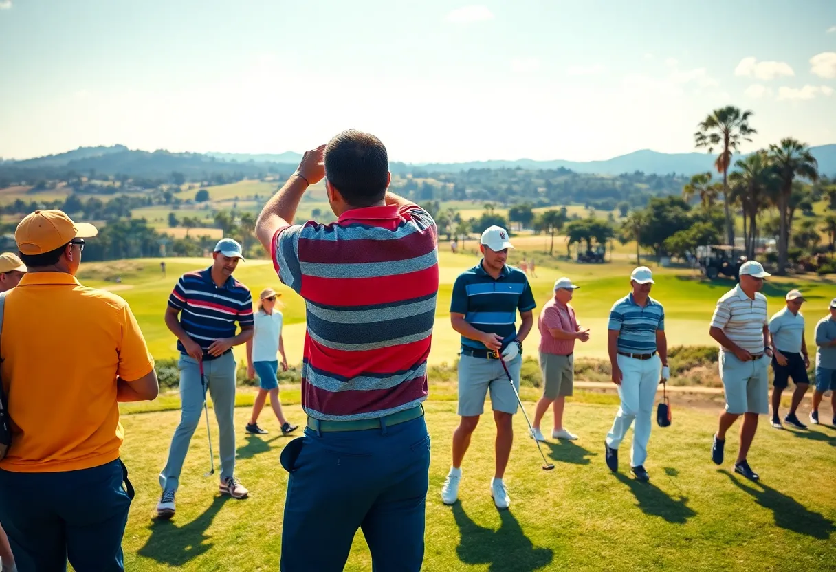 A global golf tournament featuring diverse players competing.