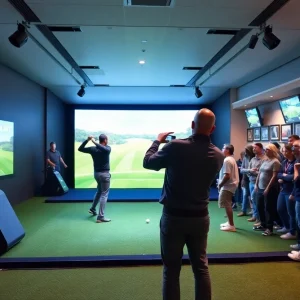 GOLFZON's TwoVisionNX simulator demonstration at the PGA Show