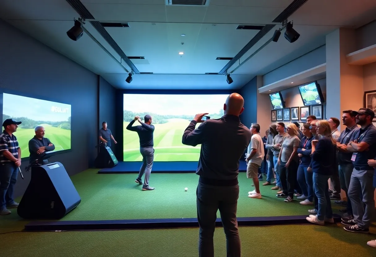 GOLFZON's TwoVisionNX simulator demonstration at the PGA Show