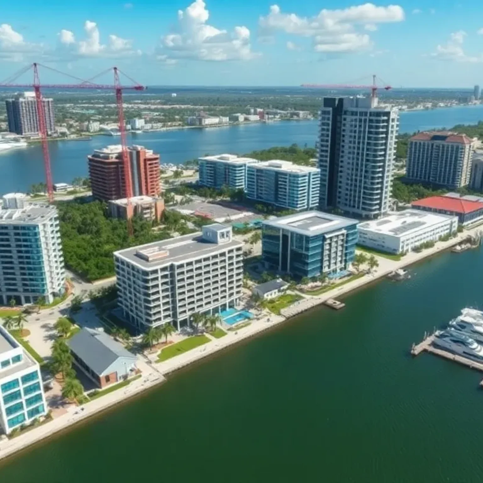 Construction site on Harbour Island in Tampa