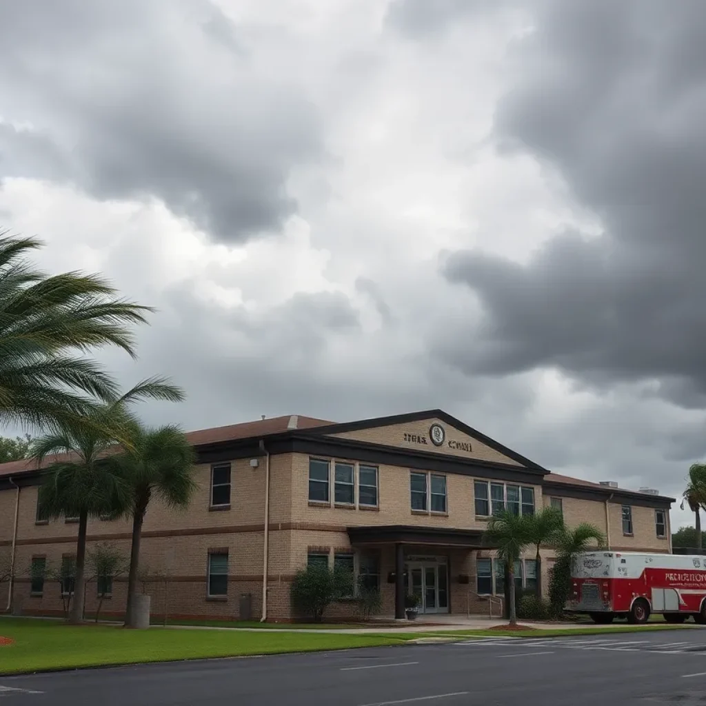 School building secured for Hurricane Milton