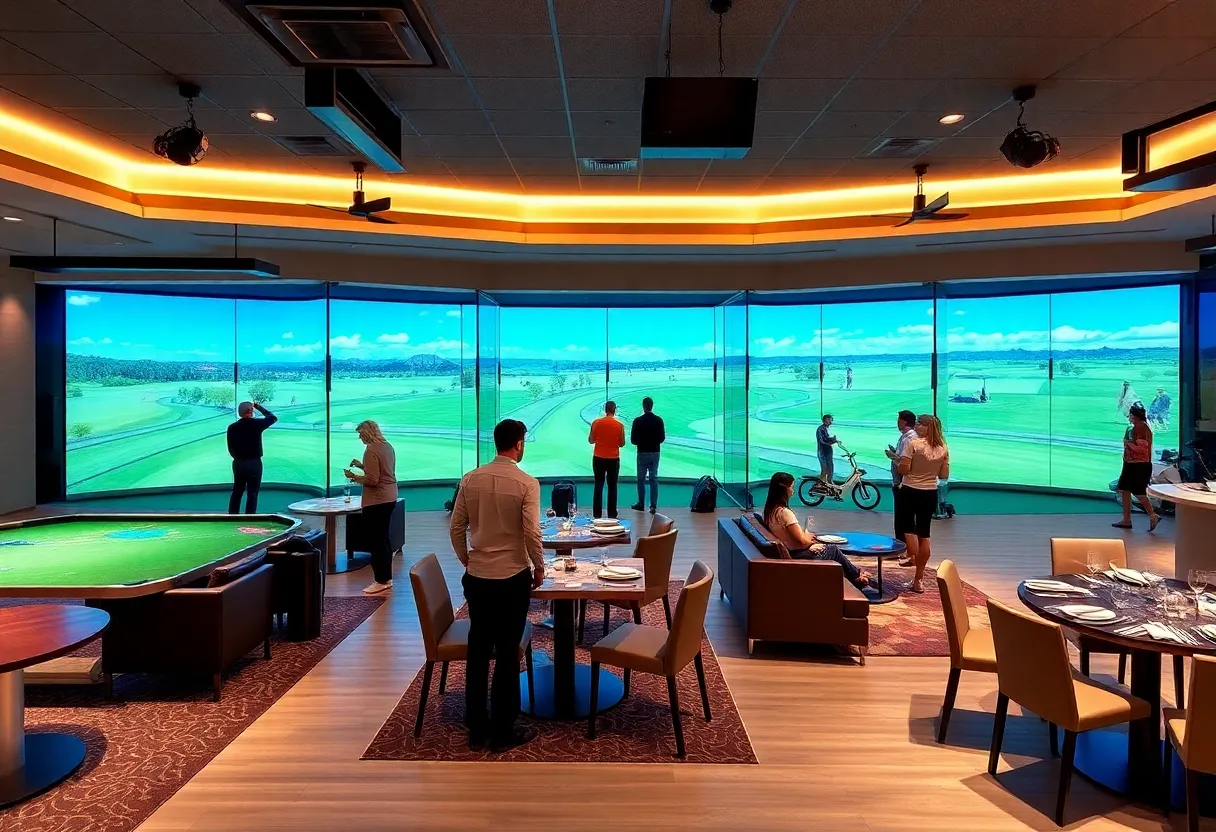 Indoor golf facility at Intown Golf Club Radnor