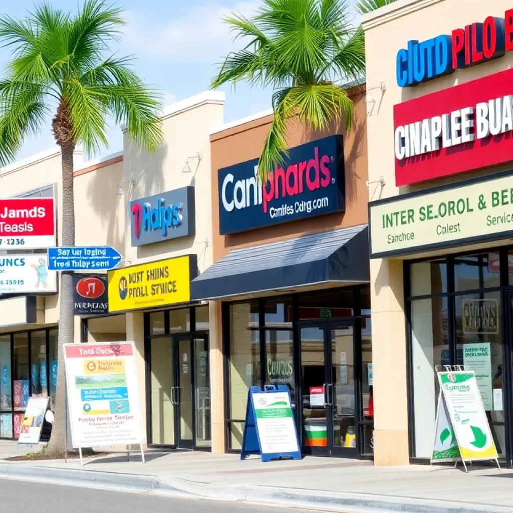 Local business storefronts in Riverview and Valrico