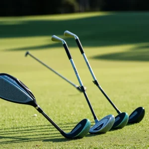 Close-up of new Mizuno Pro S3 and Bettinardi MB24 golf clubs