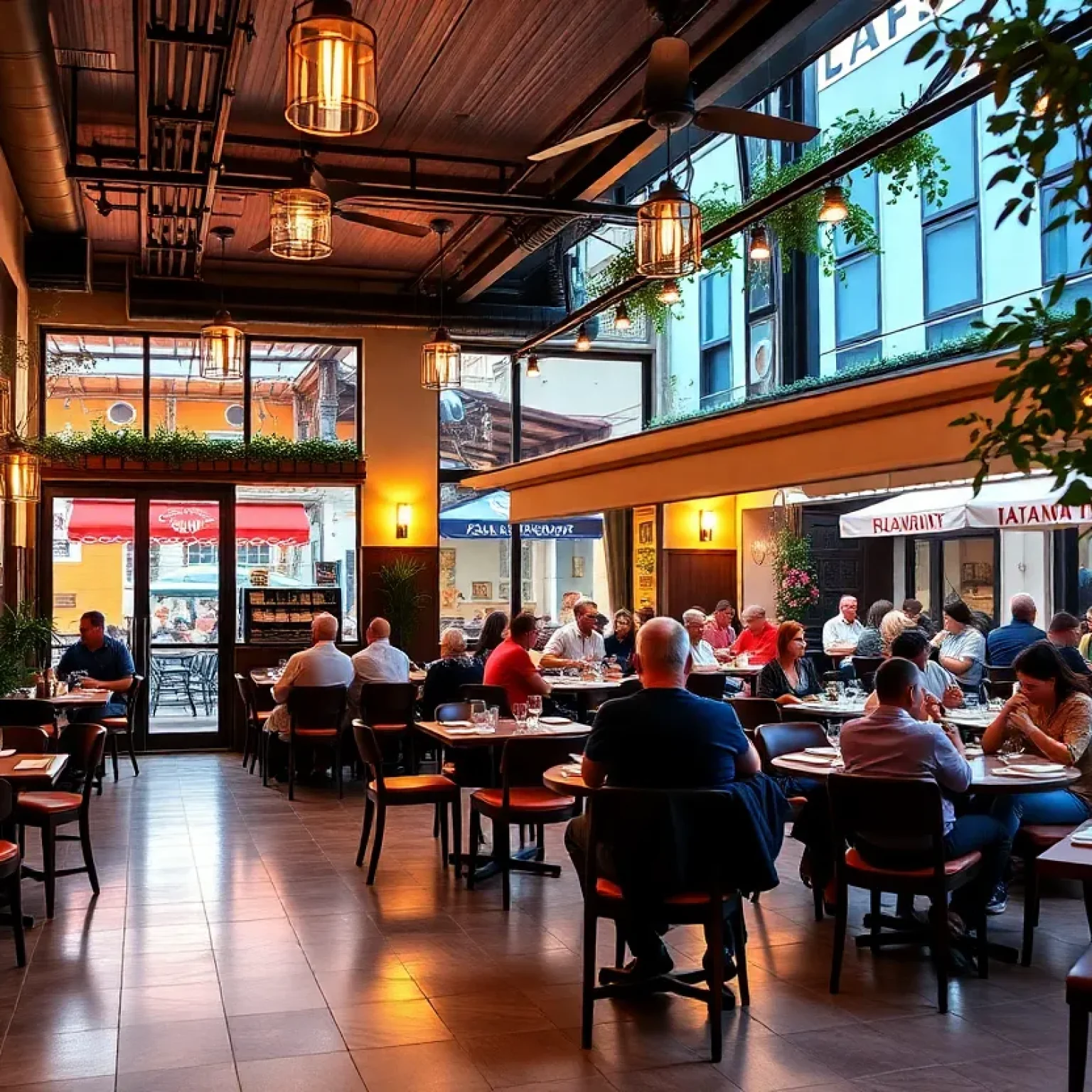 Interior of OLIVIA Italian Restaurant in St. Petersburg