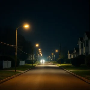 Palm Bay Neighborhood at Night