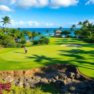 Scenic golf course in Hawaii during the 2025 PGA Tour season