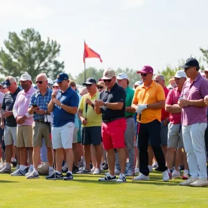 Golf creators engaging in a lively golf event