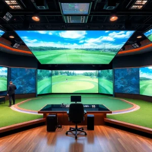 High-tech golf media production studio