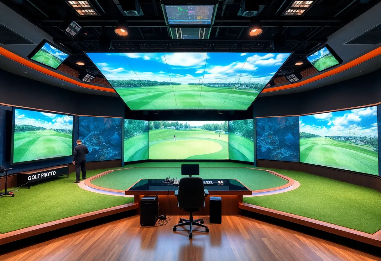 High-tech golf media production studio