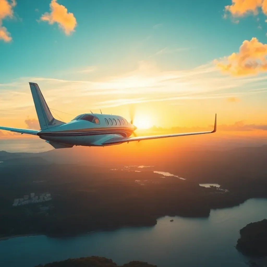 Silver Airways at Sunset