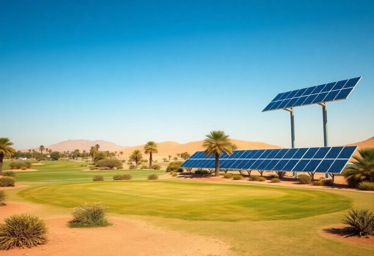 View of Somabay Golf Course highlighting sustainability features