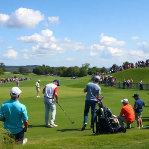 Players competing at the Sony Open golf tournament