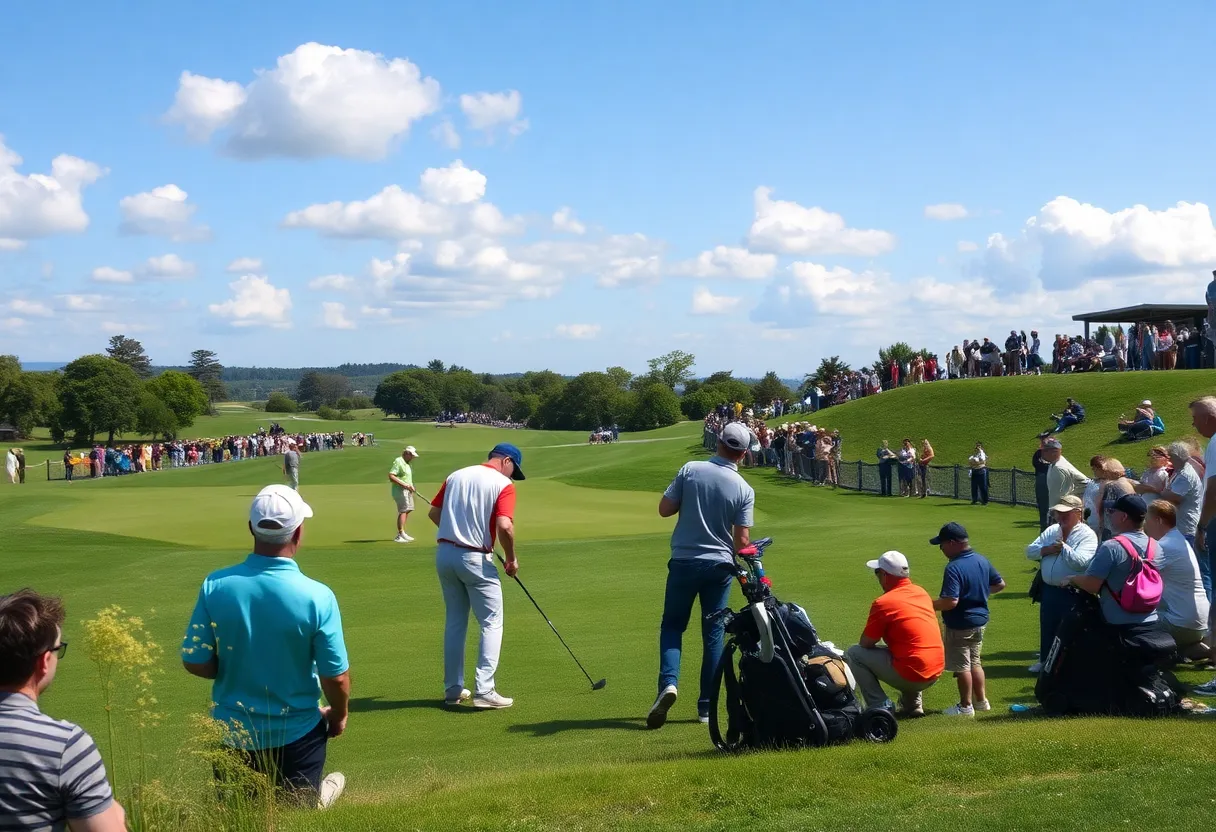 Players competing at the Sony Open golf tournament