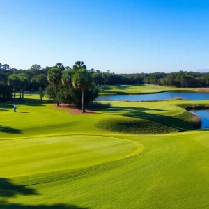 Beautiful golf course in South Carolina with an ocean view