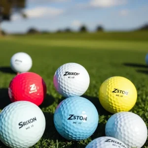 New Srixon Z-STAR golf balls displayed on a golf course