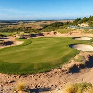 Scenic view of the new golf course design at Streamsong Resort