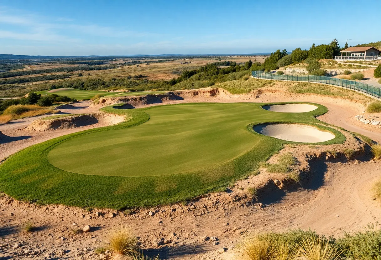 Scenic view of the new golf course design at Streamsong Resort