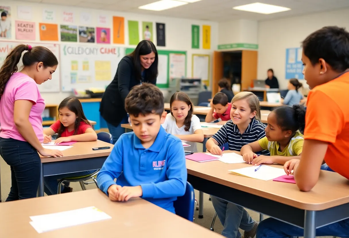 Students engaging in a classroom in Tampa Bay for education initiative