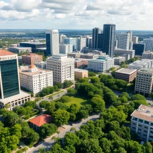 Cityscape of Tampa with new business and judicial developments