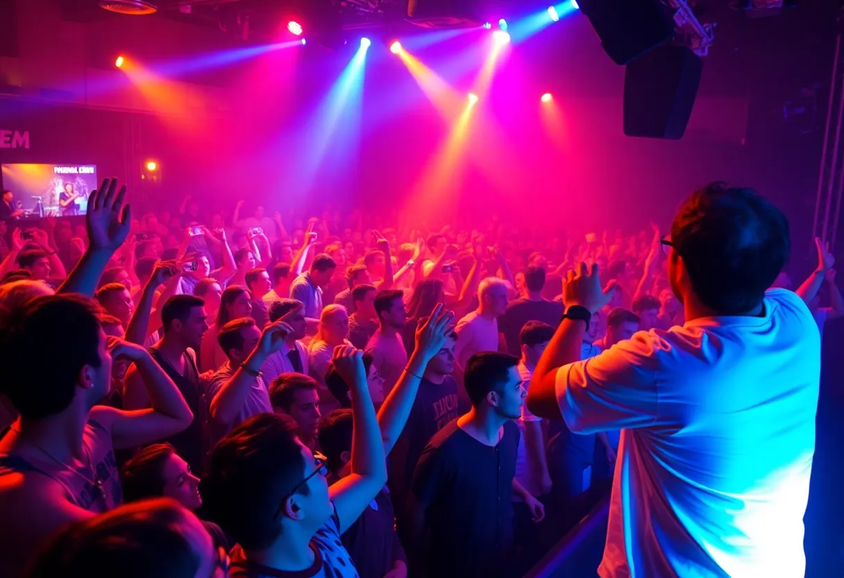 Crowd enjoying live music at a concert in Tampa