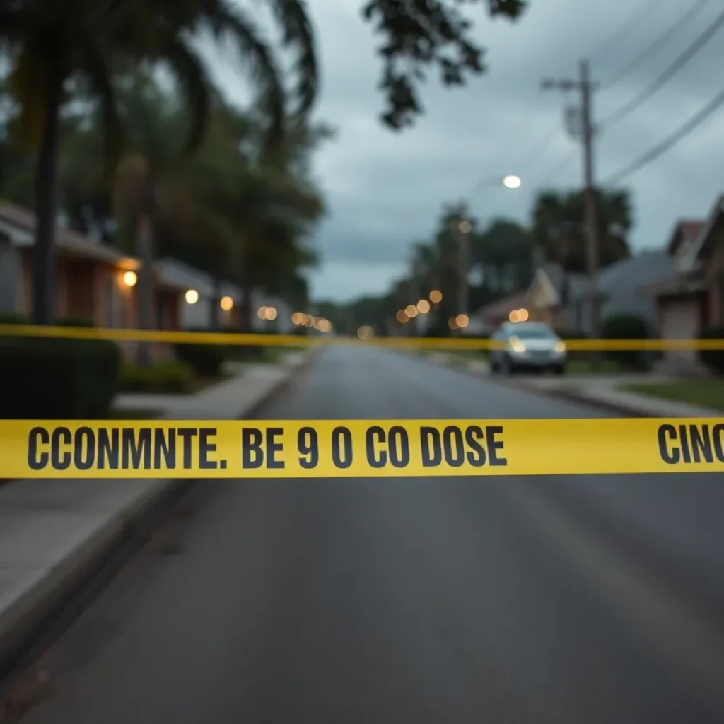 Police tape at a crime scene in Tampa